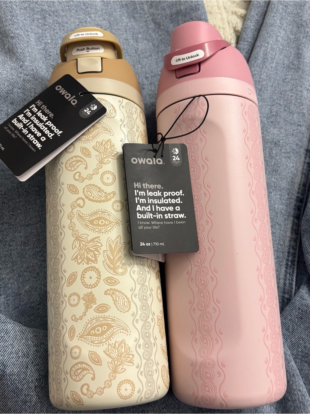 Owala FreeSip 24oz Bundle – Painted Canyon + Spur of the Moment